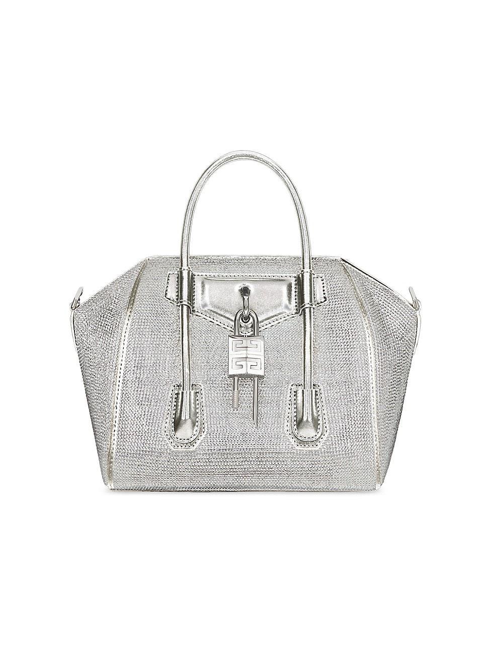 Givenchy Antigona Mini Strass Satchel Bag  - SILVERY GREY Product Image