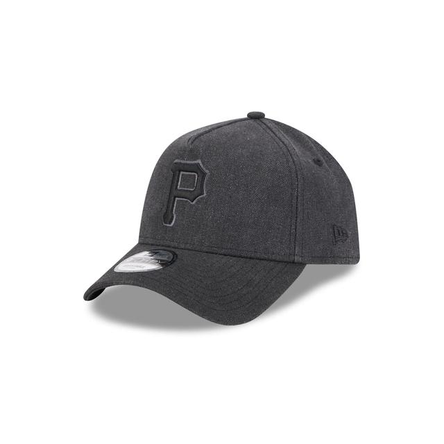 Pittsburgh Pirates Logo Essentials Black 9FORTY A-Frame Snapback Hat Male Product Image