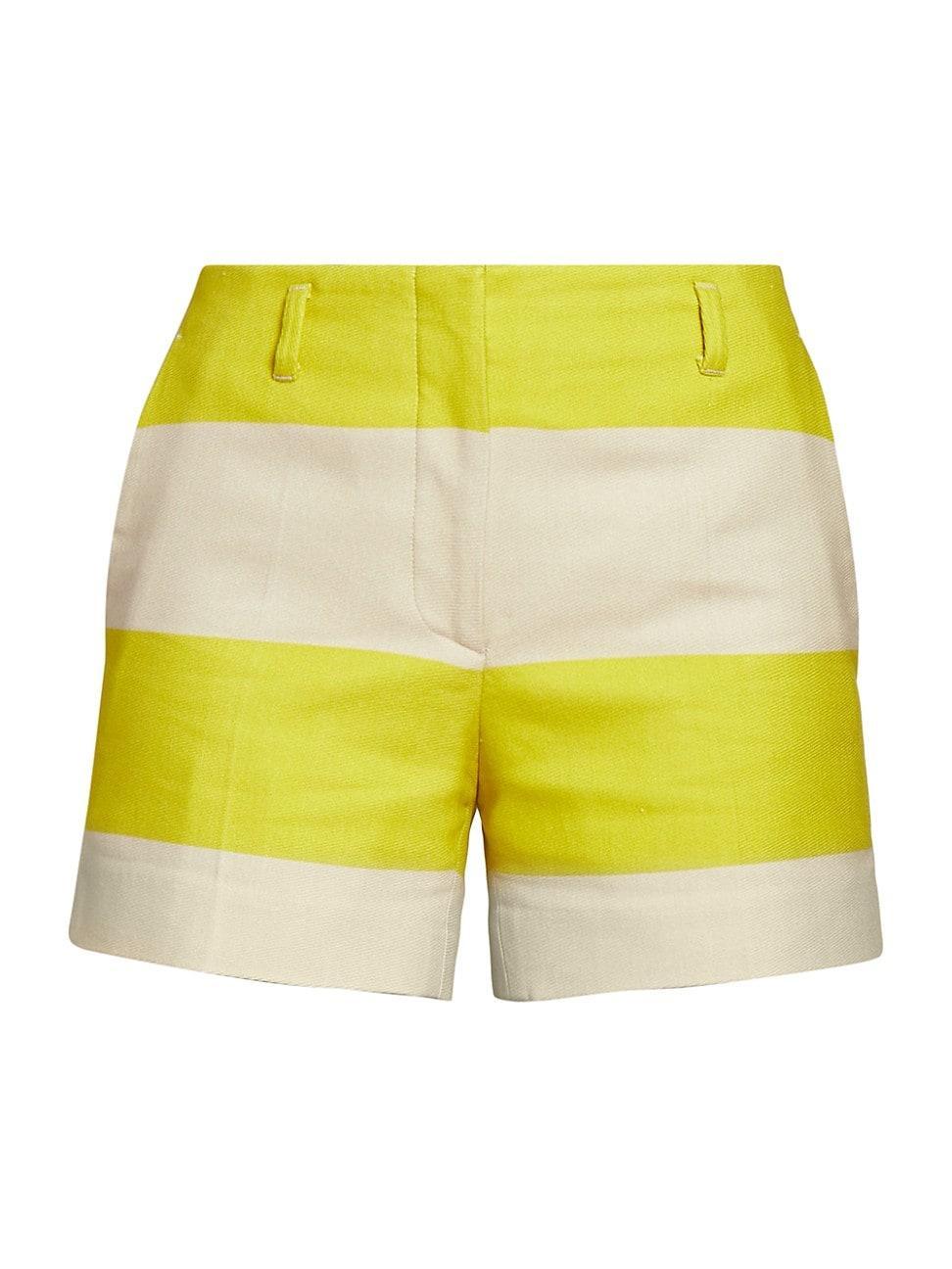 Womens Cotton Colorblocked Shorts Product Image