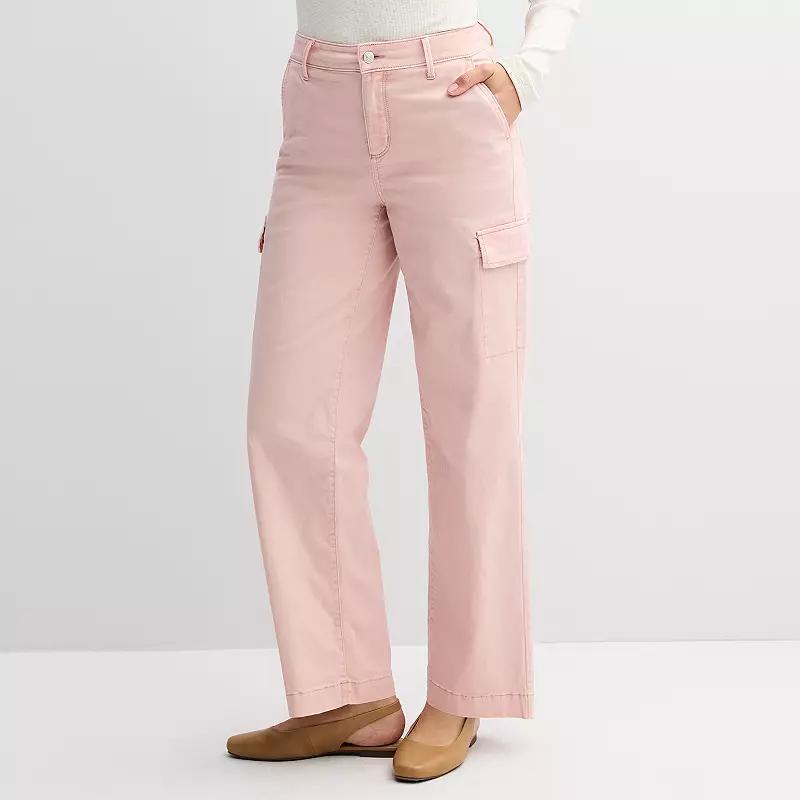 Womens Sonoma Goods For Life Cargo Utility Pants Lea Purple Product Image