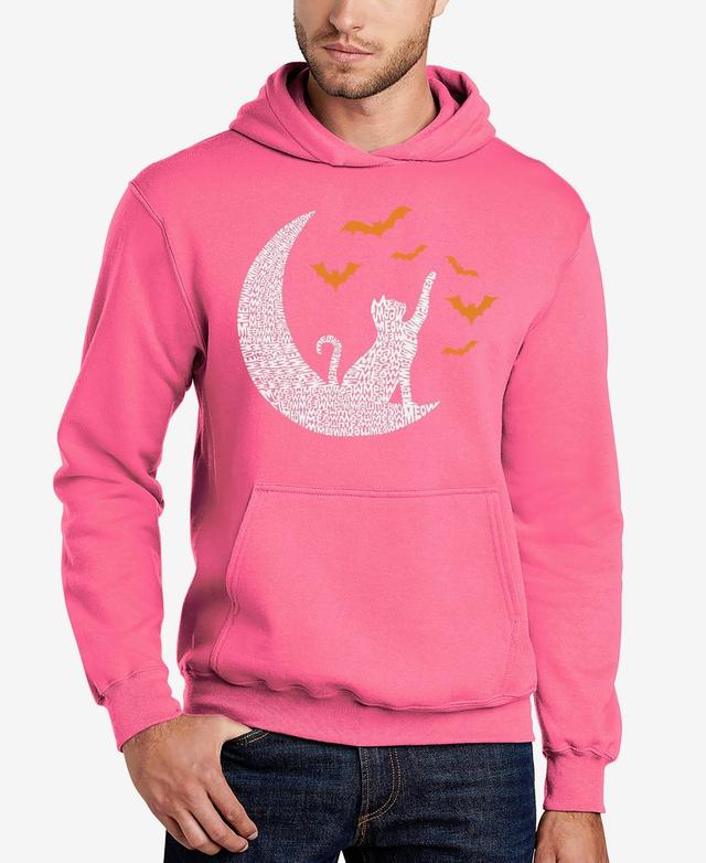 La Pop Art Mens Lunar Bats Word Art Hooded Sweatshirt Product Image