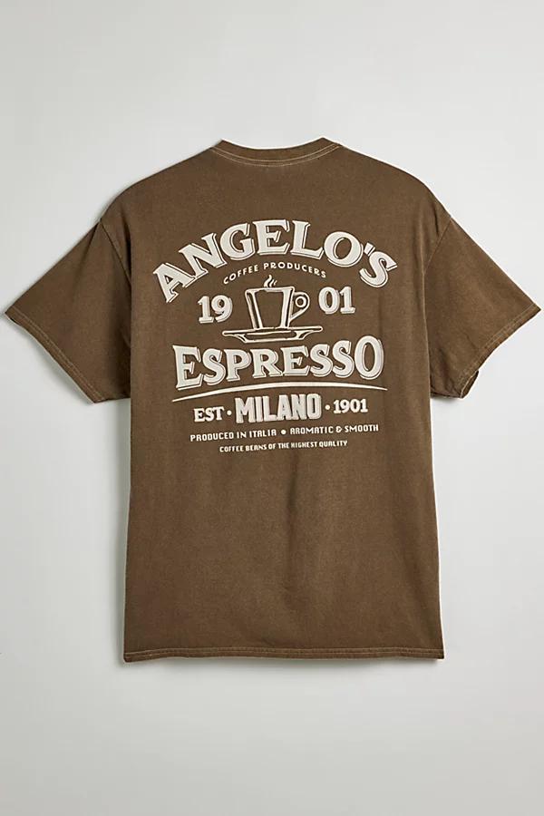 Angelos Espresso Graphic Tee Mens at Urban Outfitters Product Image