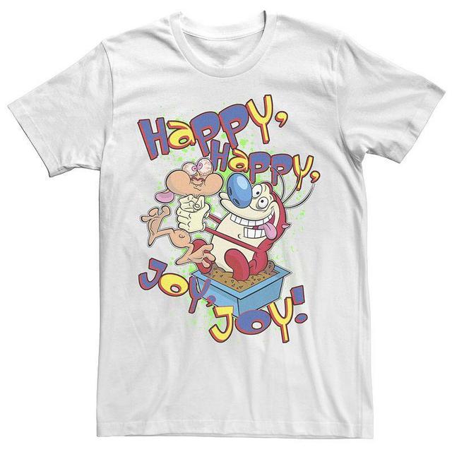 Mens Ren & Stimpy Happy Happy Joy Joy Ren Chokes Stimpy Tee Product Image