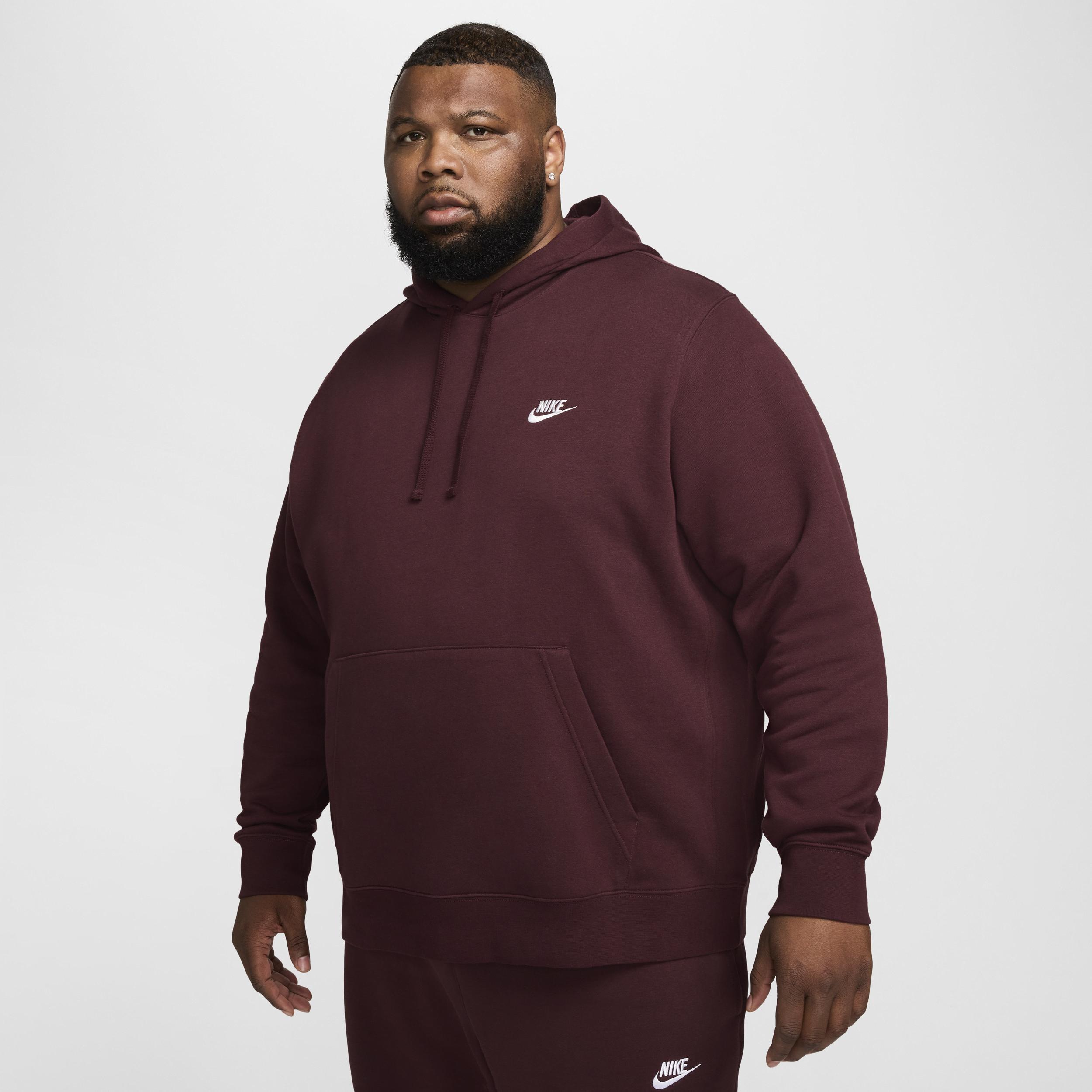 Nike Mens Nike Club Pullover Hoodie - Mens Maroon/Maroon Product Image