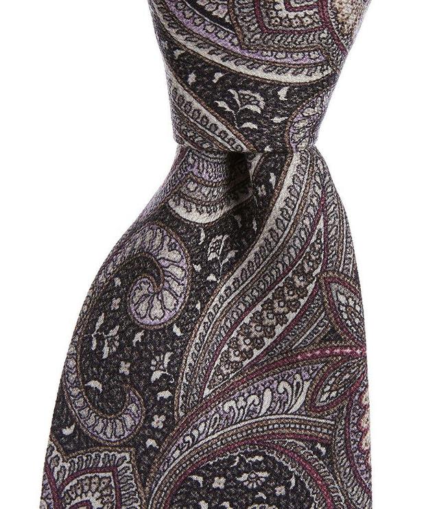 Edward Armah Muted Paisley 3.5#double; Silk Tie Product Image