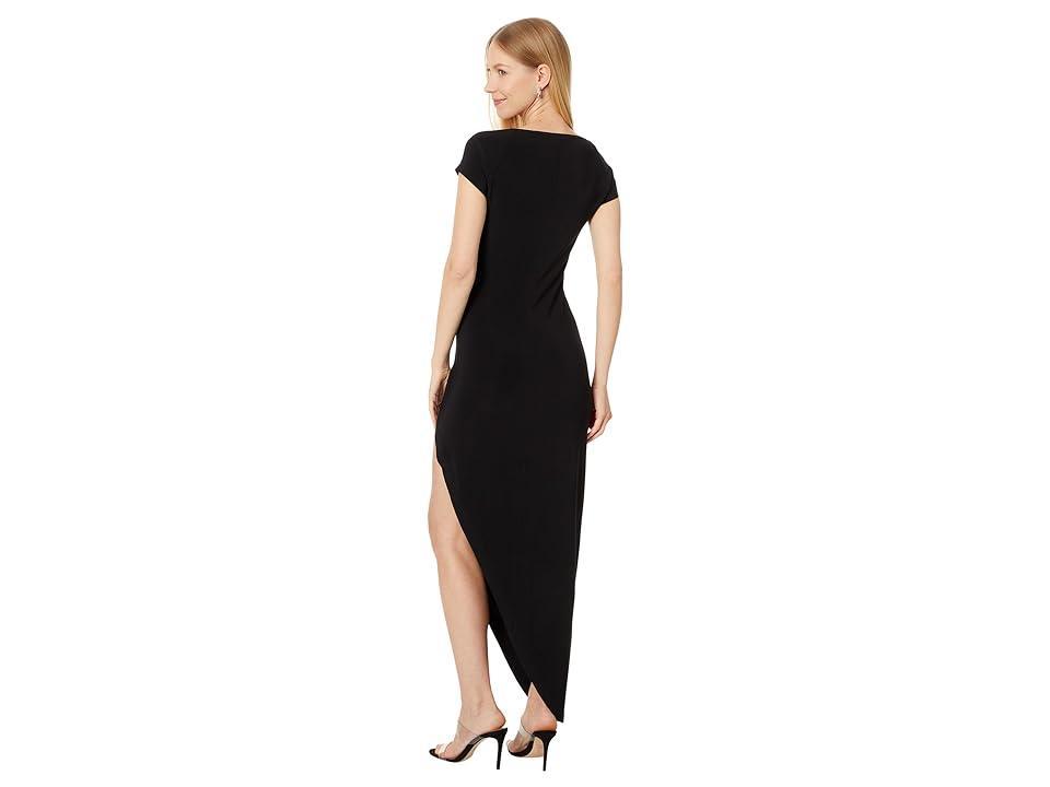 Norma Kamali Cap Sleeve Sweetheart Side Drape Gown Women's Dress Product Image