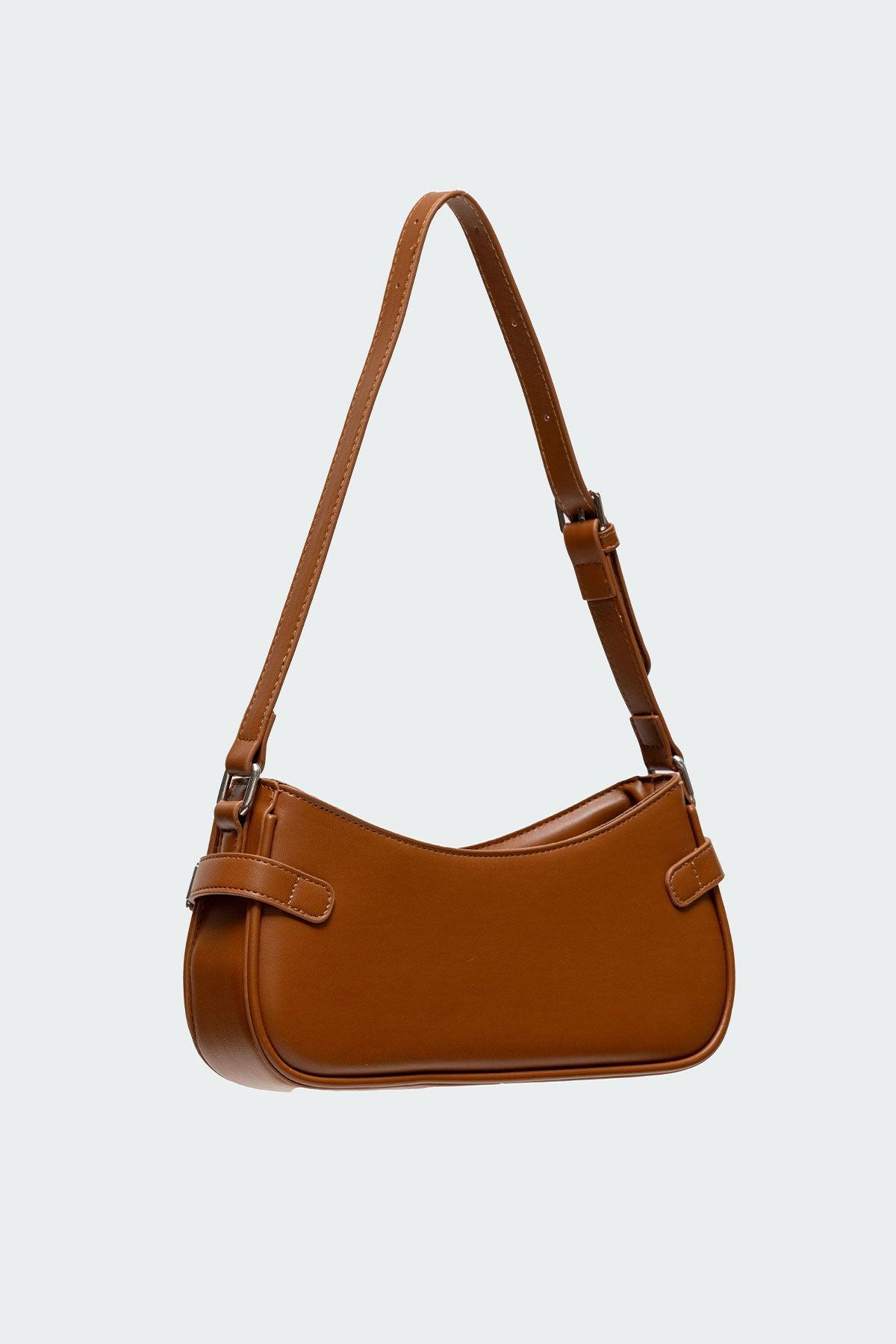 Two-Toned Faux Leather Shoulder Bag Product Image