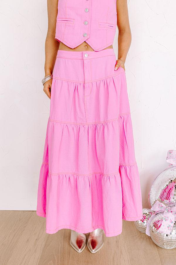 Lady Luck High Waist Denim Skirt Product Image