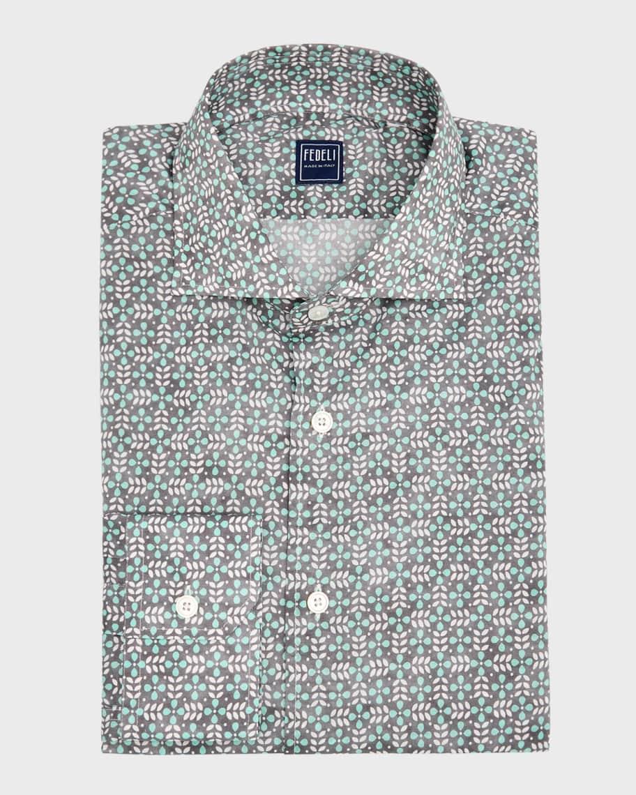 Men's Sean Geometric Floral Dress Shirt Product Image