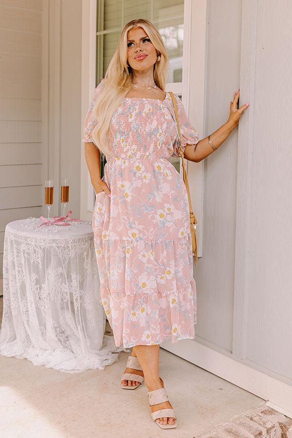 Blossoms Abound Smocked Midi Curves Product Image