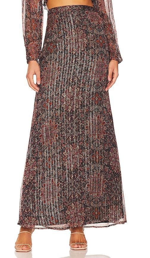 x REVOLVE Mareisa Metallic Maxi Skirt Product Image