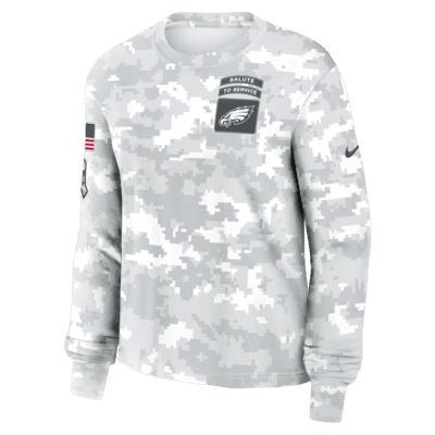 Philadelphia Eagles Salute to Service Edge Lockup Women's Nike Dri-FIT NFL Long-Sleeve T-Shirt Product Image