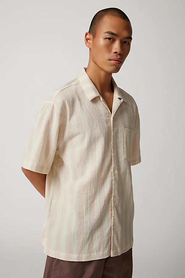 Standard Cloth Liam Stripe Crinkle Shirt Top Mens at Urban Outfitters Product Image