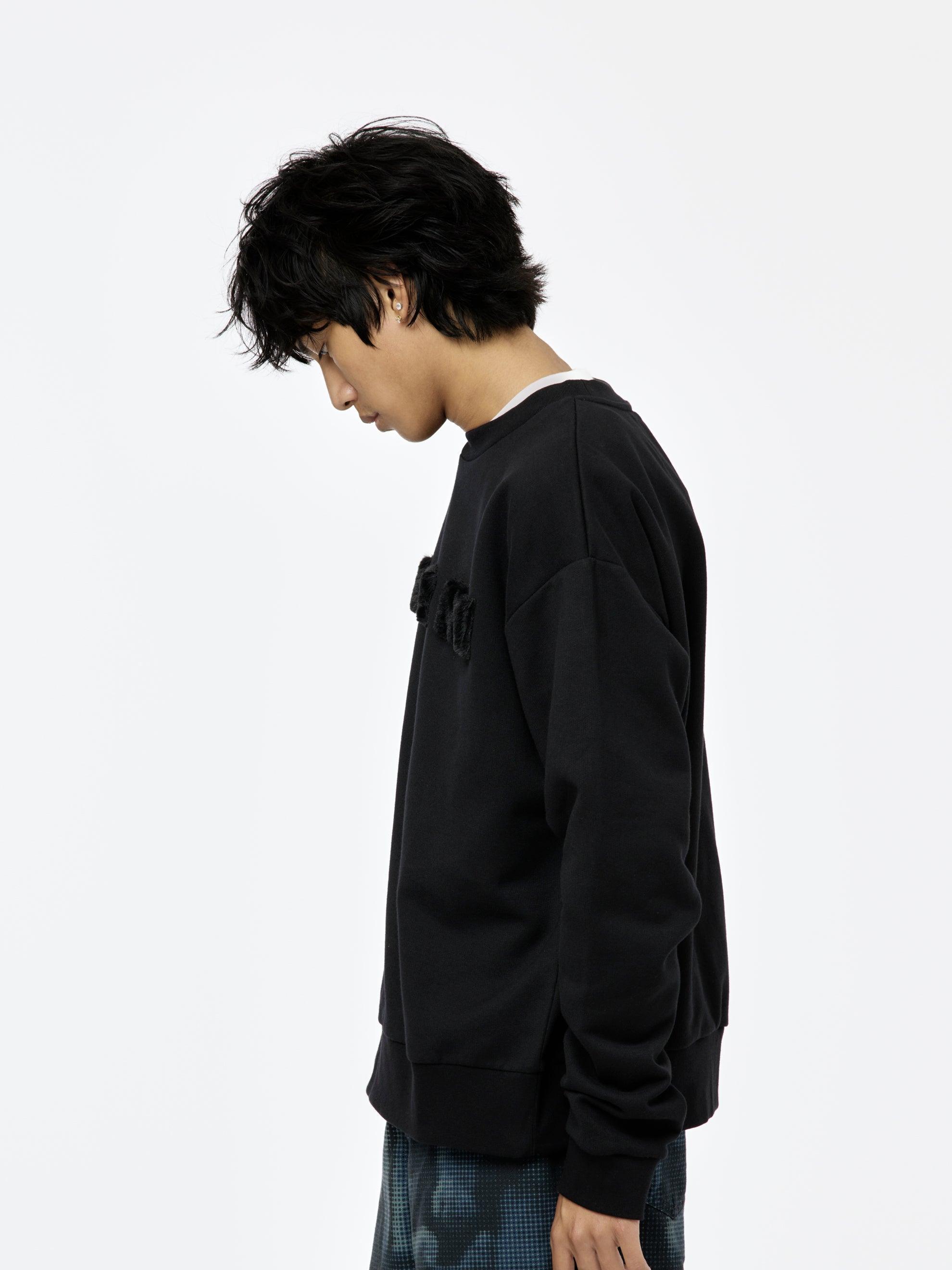 Long -Sleeved Sweatshirt Crewneck (Nero) Product Image