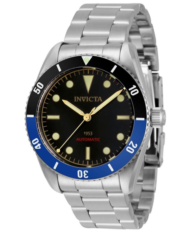 Invicta Mens Pro Diver Automatic 3 Hand Black Dial Stainless Steel Bracelet Watch Product Image