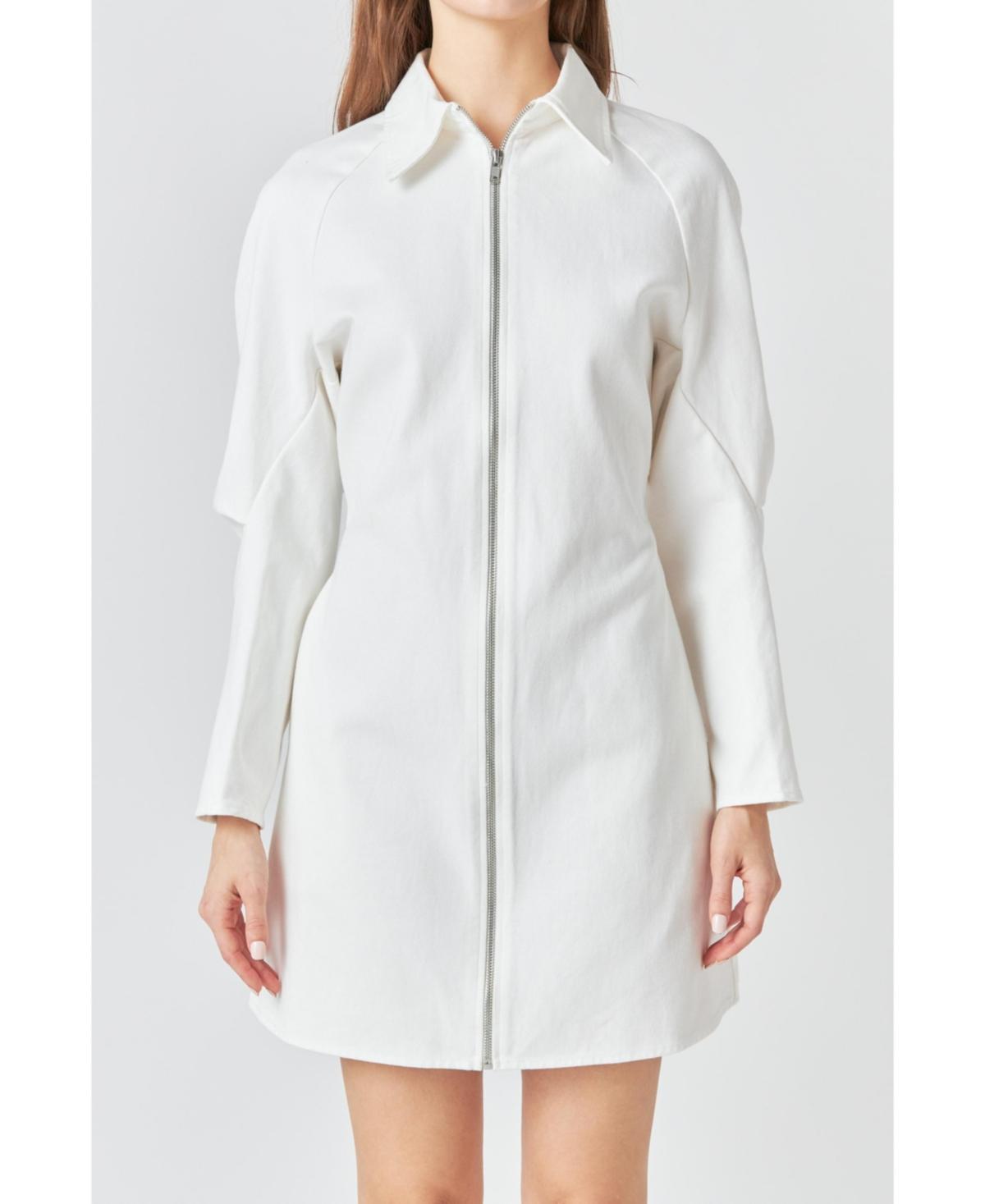 Grey Lab Womens Zip Up Mini Dress Product Image