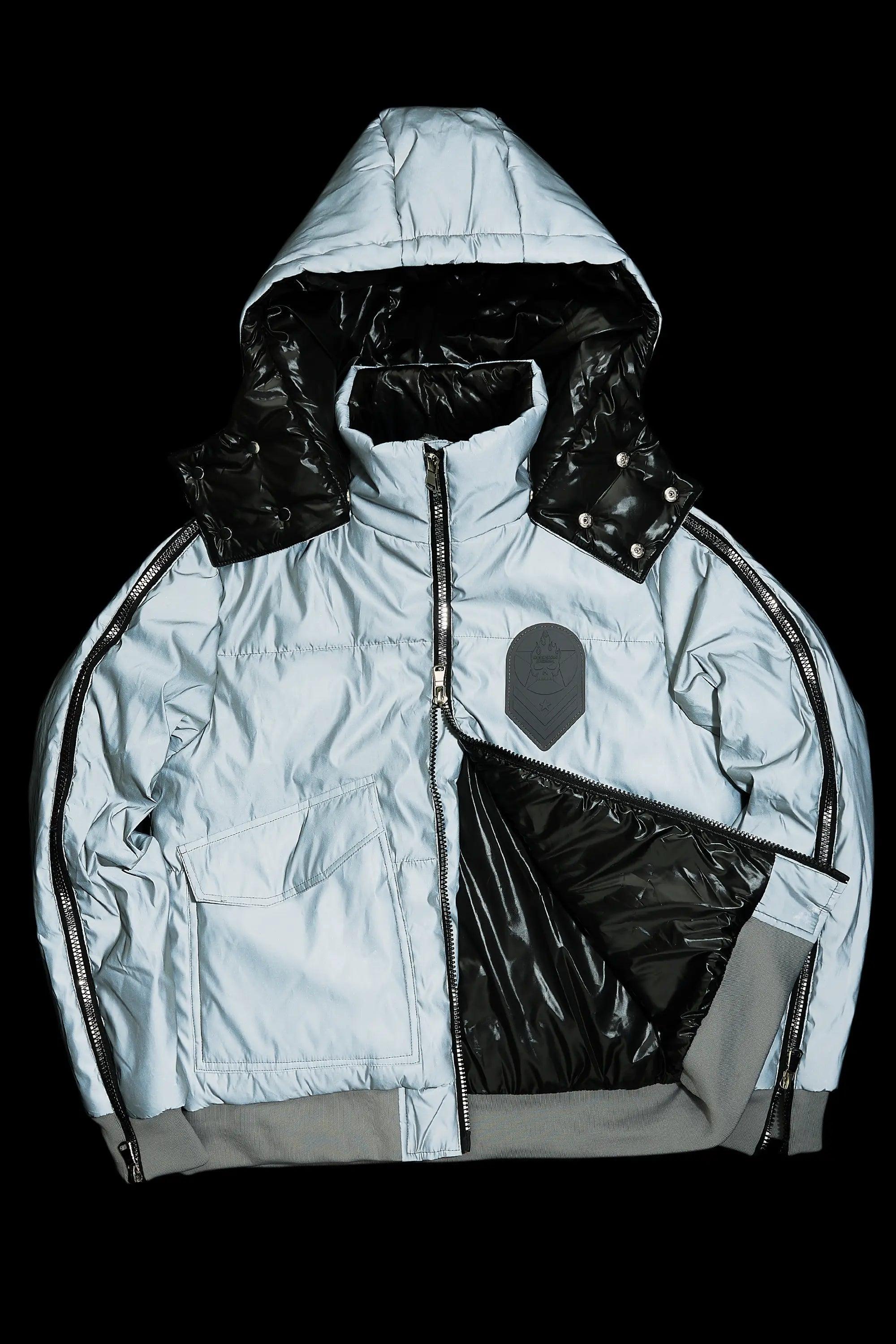 Chin Reflective Puffer Jacket Male Product Image