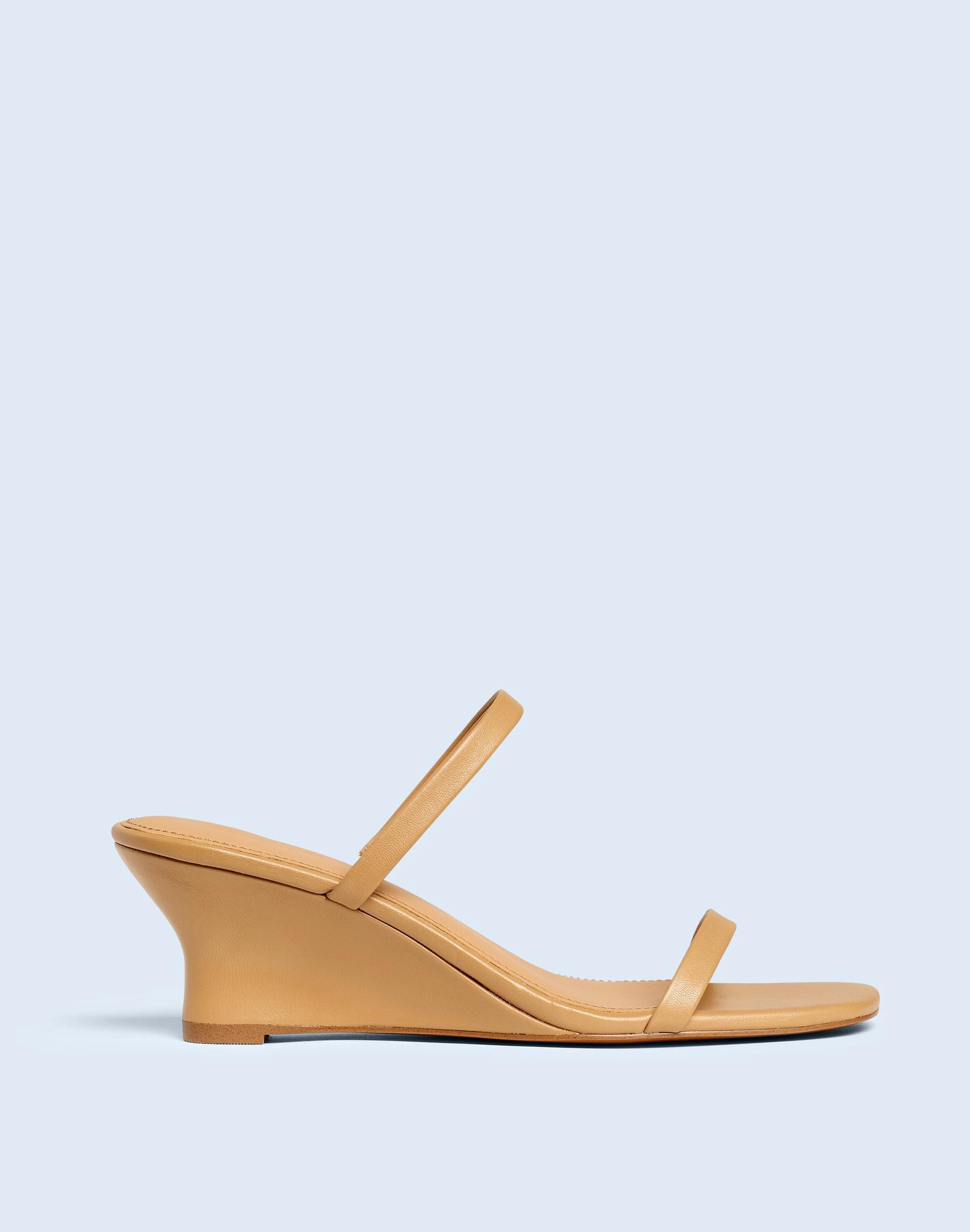 The Kimmy Wedge Sandal in Leather Product Image