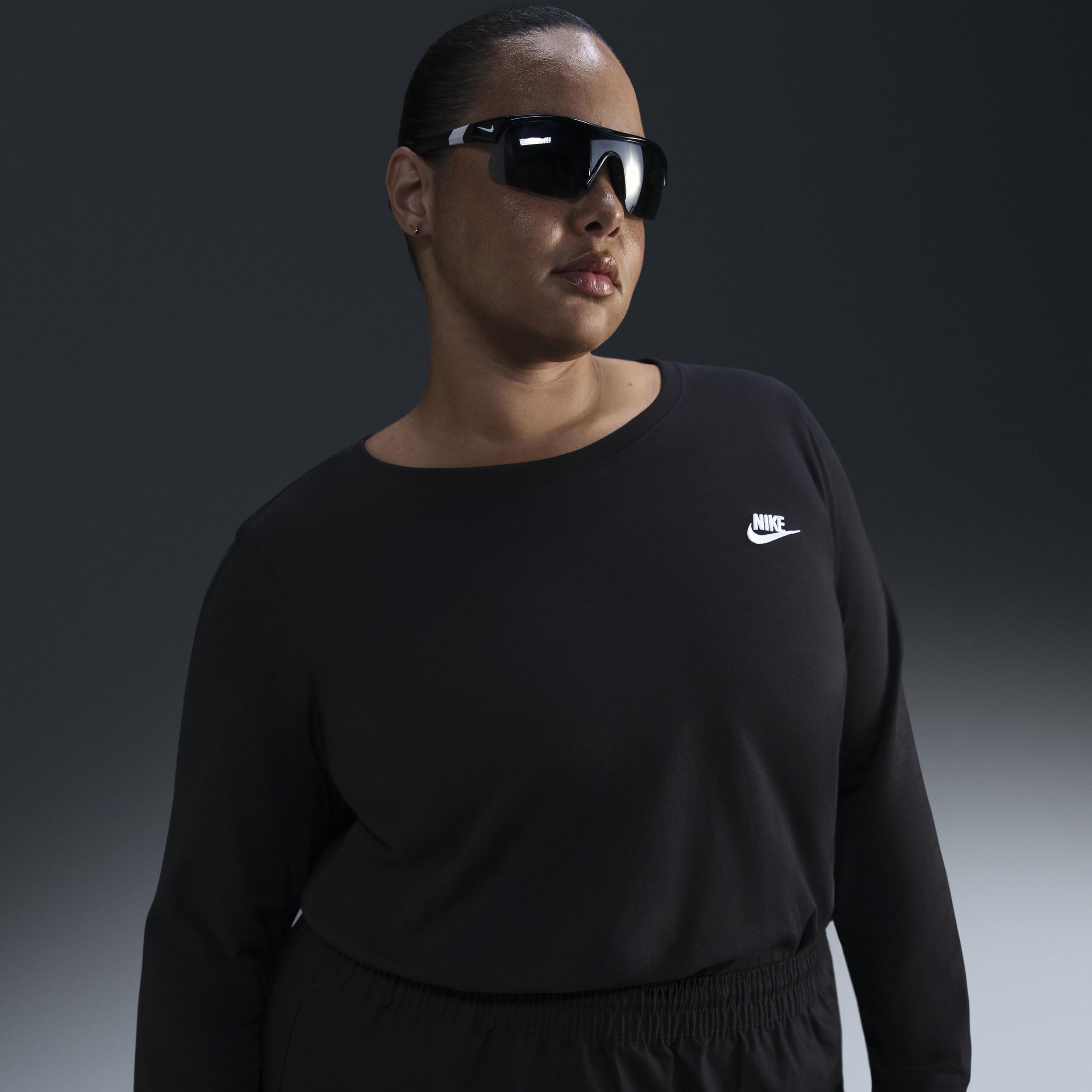 Womens Nike Sportswear Club Long-Sleeve T-Shirt (Plus Size) Product Image