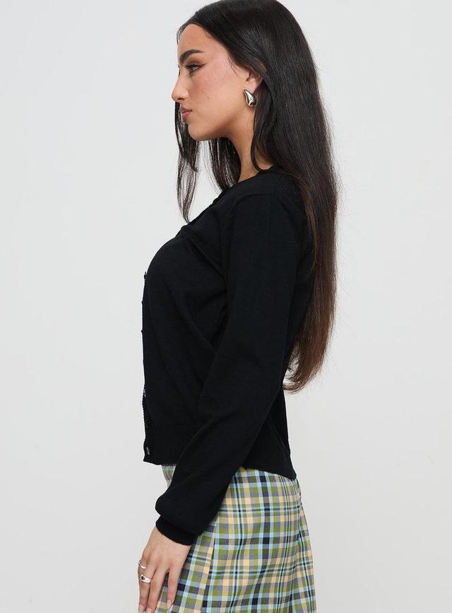 Capeside Knit Cardigan Black Product Image