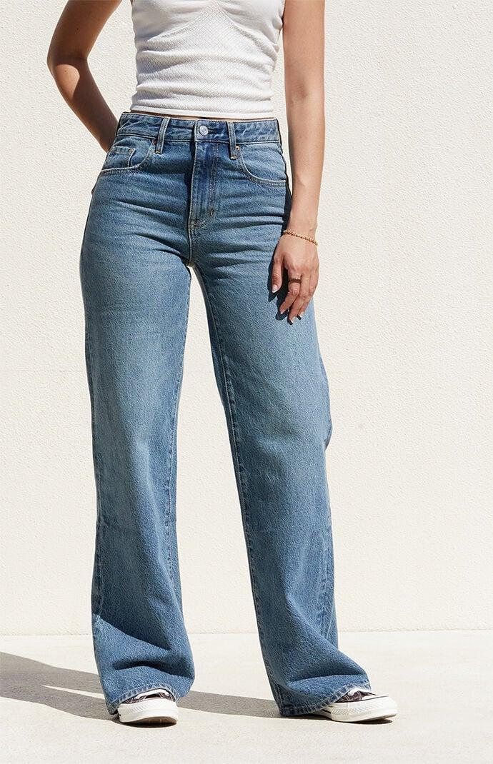 Women's High Waisted Girlfriend Jeans - Product Image