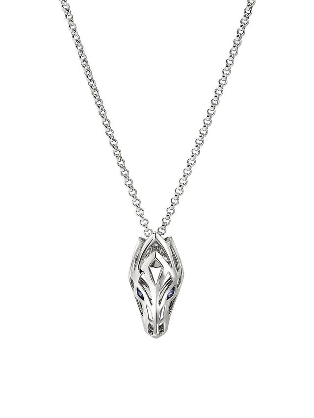 Womens Naga Sterling Silver & Blue Sapphire Pendant Necklace Product Image