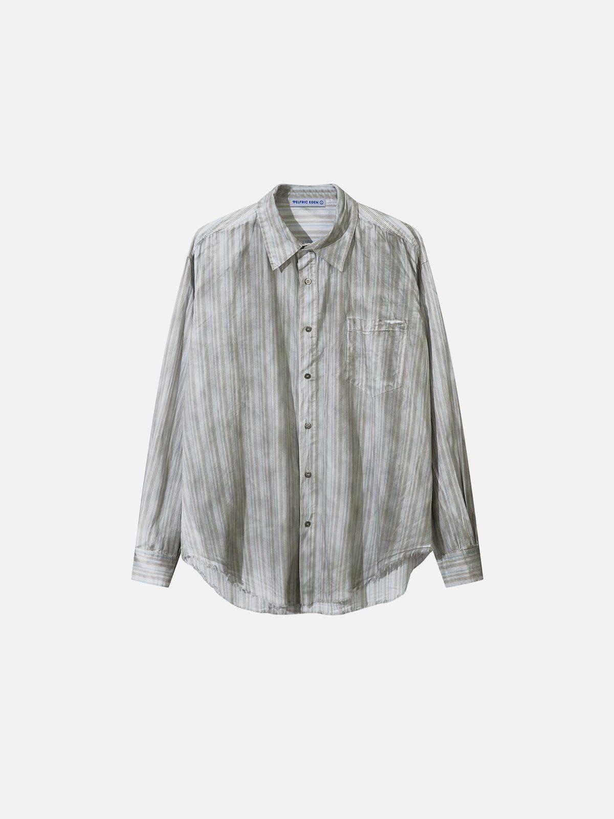 Aelfric Eden Stripe Washed Long Sleeve Shirt Product Image