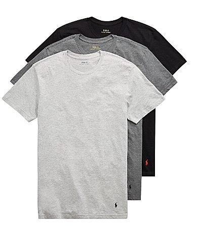 Slim Fit Cotton Wicking T-shirt 3-pack In Navy,blue,grey Product Image