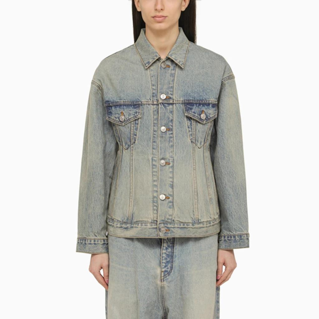 BALENCIAGA Light Blue Washed Effect Denim Jacket product image