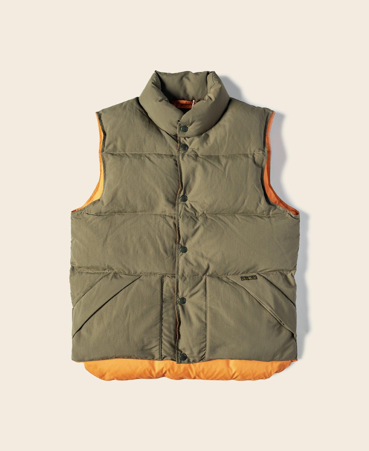 1980's Rip-Stop Nylon Trail Down Vest - Olive Product Image