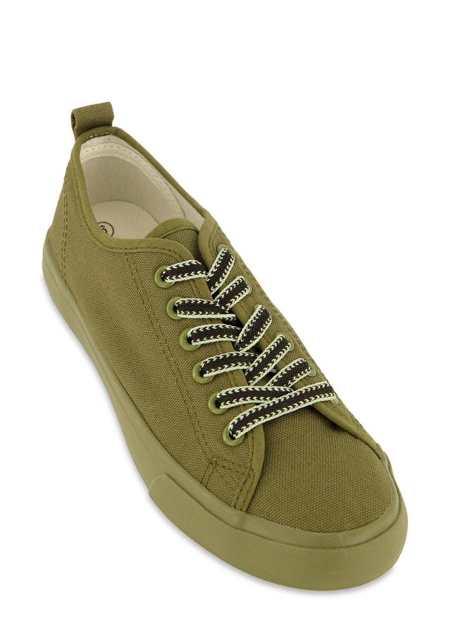 Womens Canvas Lace Up Sneakers Product Image