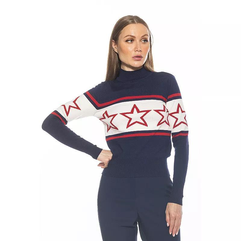 Womens ALEXIA ADMOR Lisa Long Sleeve Mockneck Sweater Product Image