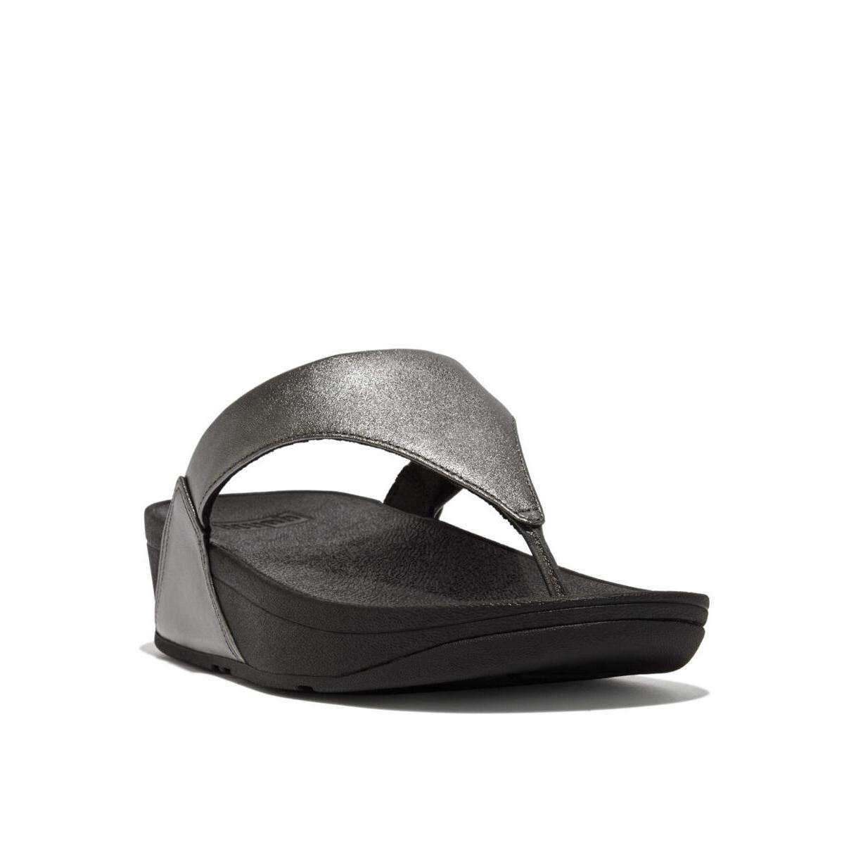 FitFlop Lulu Leather Toe Post (Classic Pewter Mix) Women's Shoes Product Image