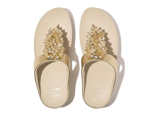 FitFlop Fino Bauble-Bead Toe-Post Sandals (Platino) Women's Sandals Product Image