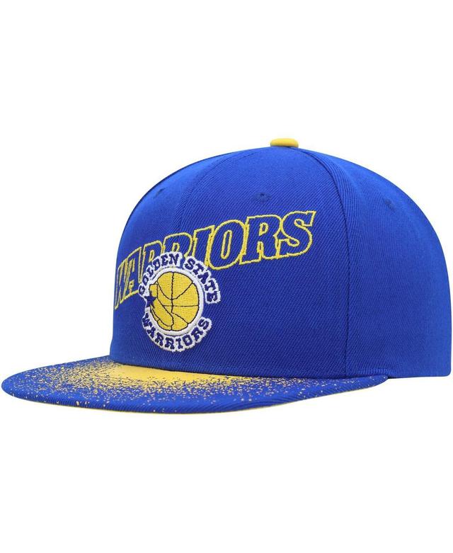 Mens Mitchell & Ness Royal Golden State Warriors Hardwood Classics Energy Re-Take Speckle Brim Snapback Hat Product Image