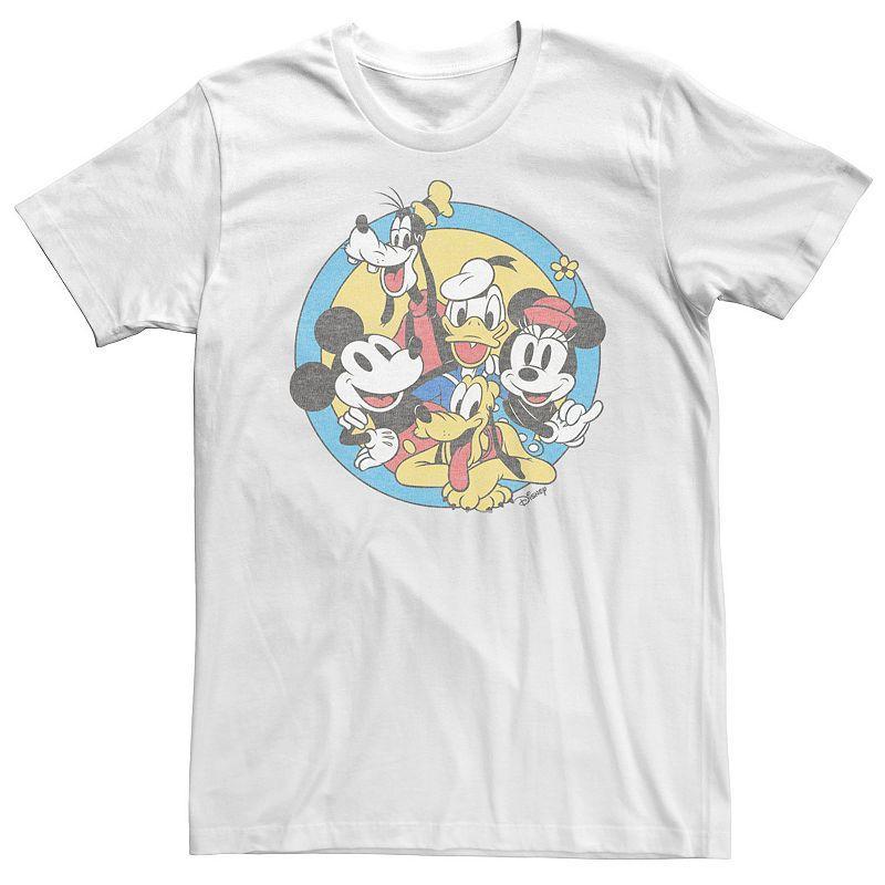 Big & Tall Disney Mickey & Friends Retro Group Shot Tee, Mens Product Image