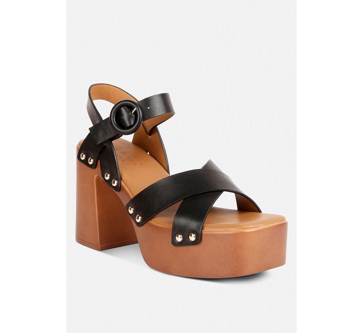 Cristina Cross Strap Embellished Womens Heels Product Image