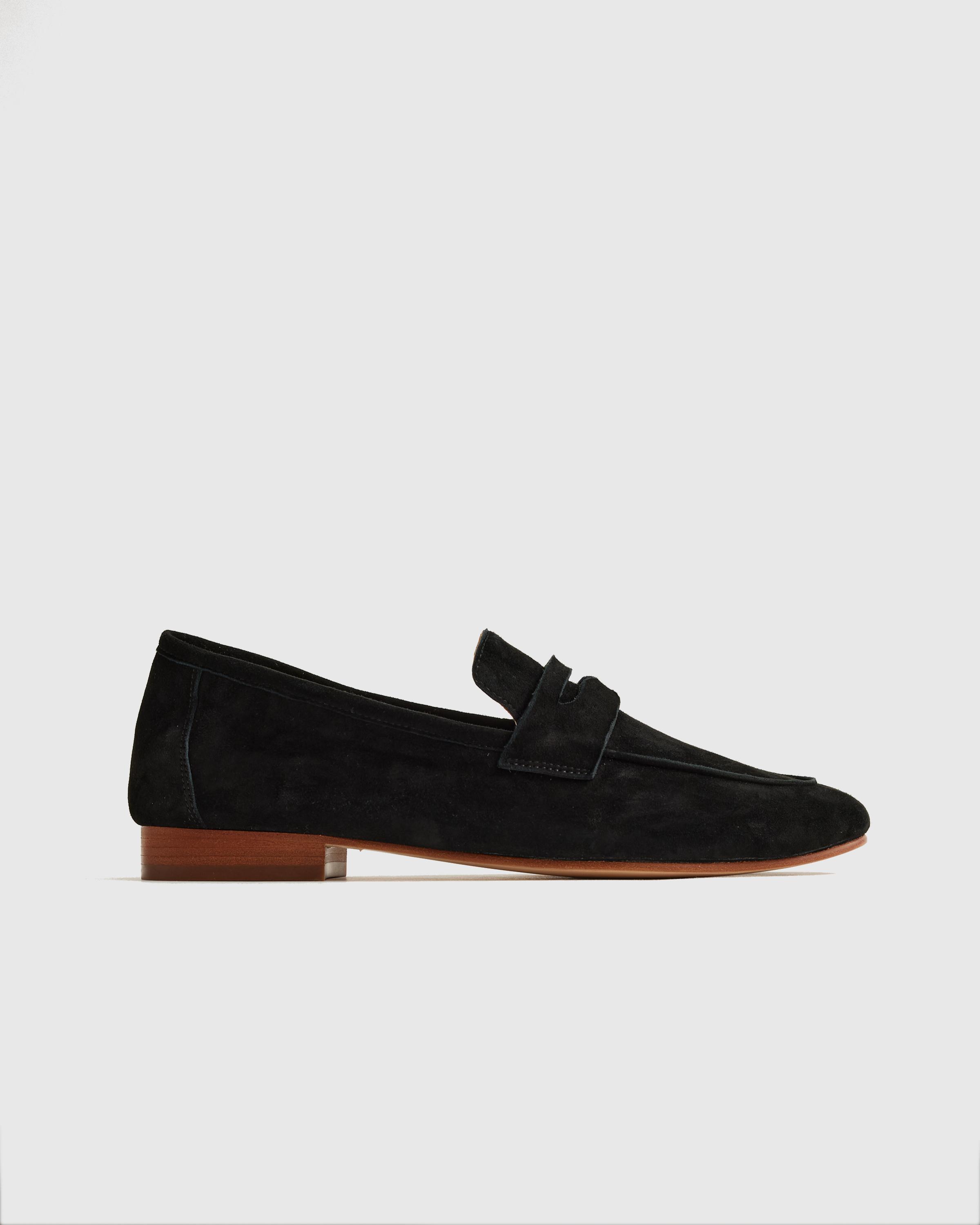 Women's Italian Suede Penny Loafer Product Image