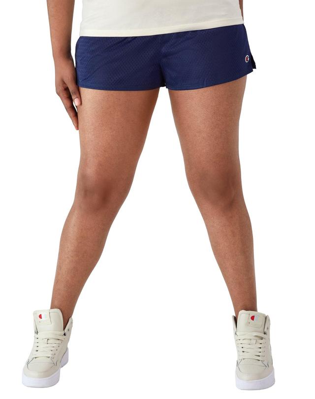 Womens Champion Mesh Shorts, C Logo, 2.5 White L Product Image