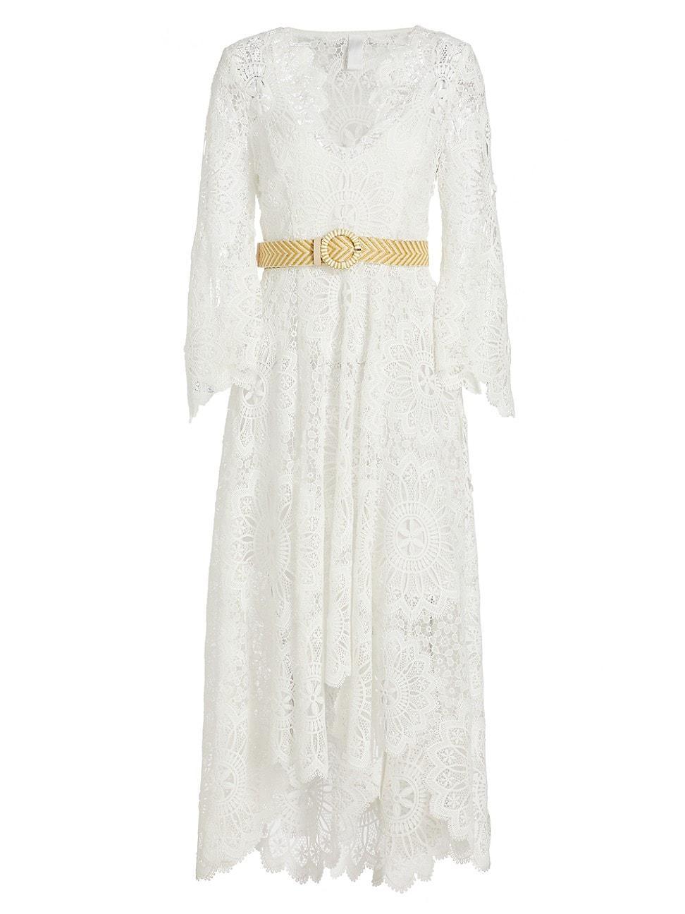 Womens Chintz Belted Lace Maxi Dress Product Image