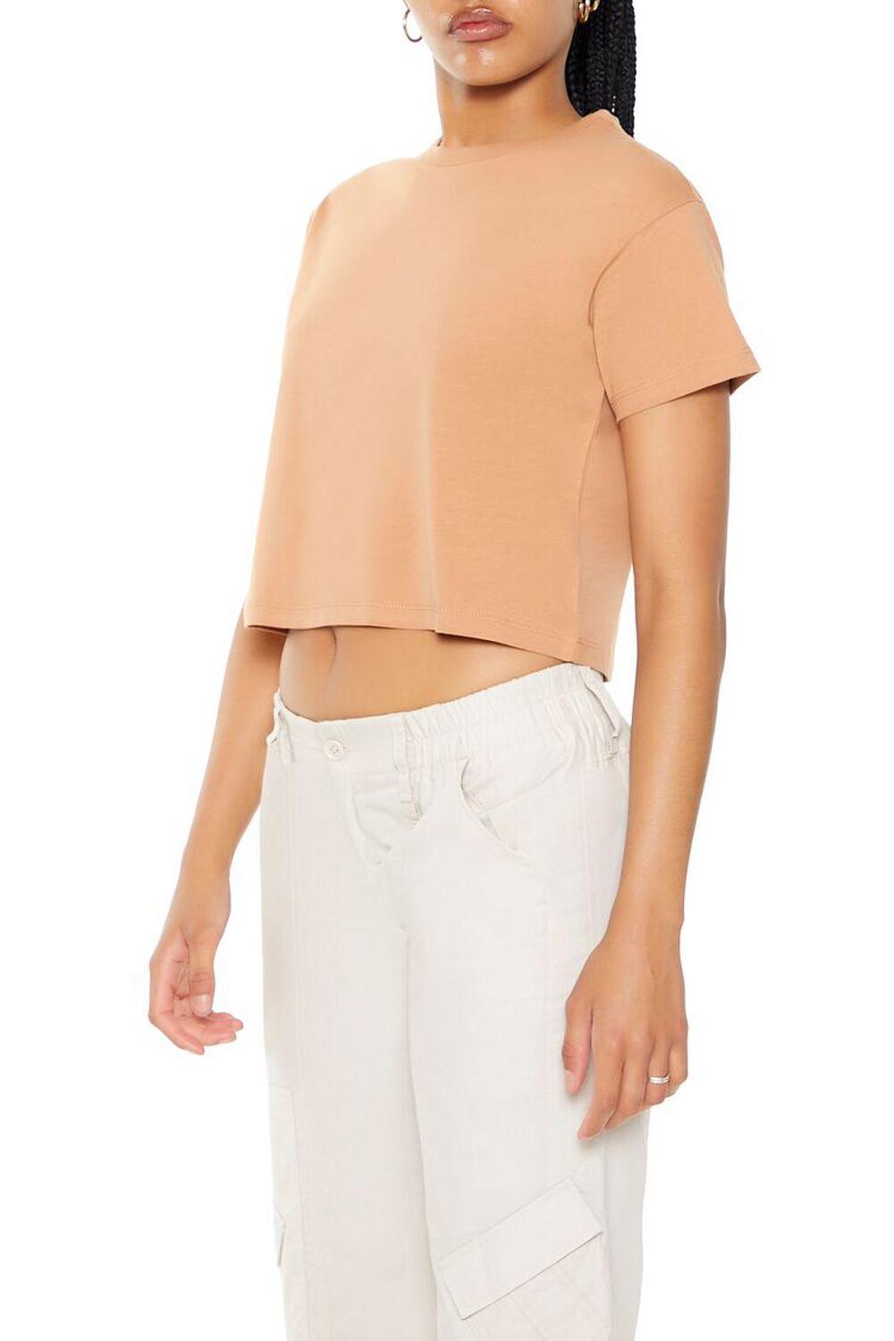 Crew Neck Cropped Tee | Forever 21 Product Image