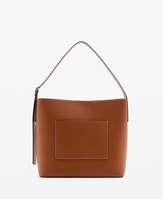 MANGO shopper bag leather - One size - Women Product Image