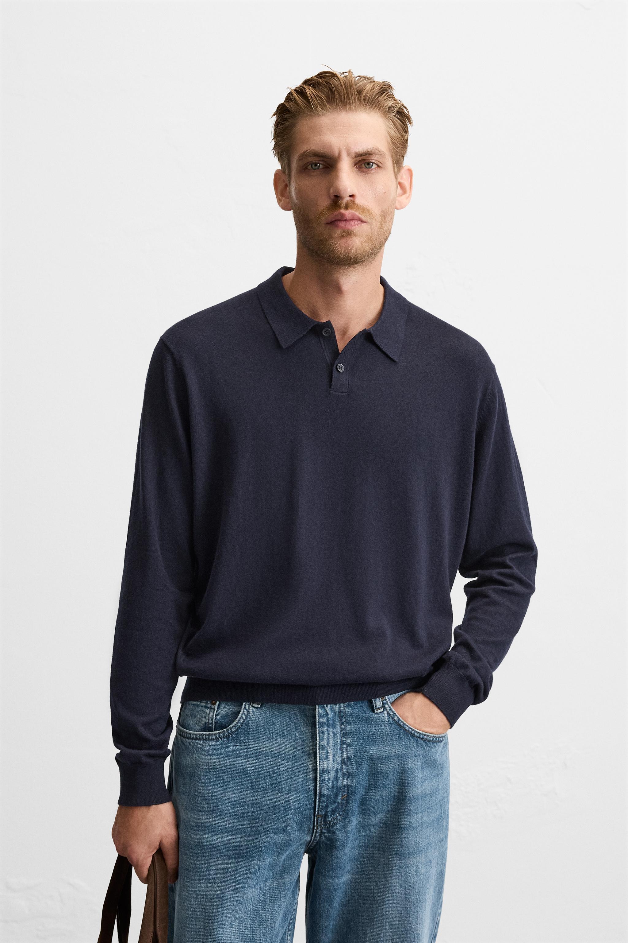 COTTON - SILK BLEND KNIT POLO Product Image