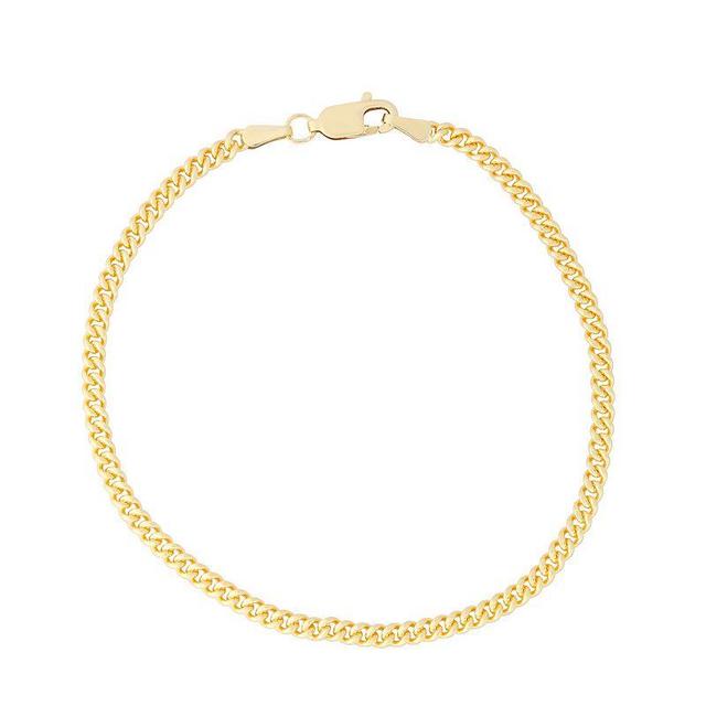 Jordan Blue 14k Gold Filled 2.7 mm Curb Chain Bracelet, Womens Product Image