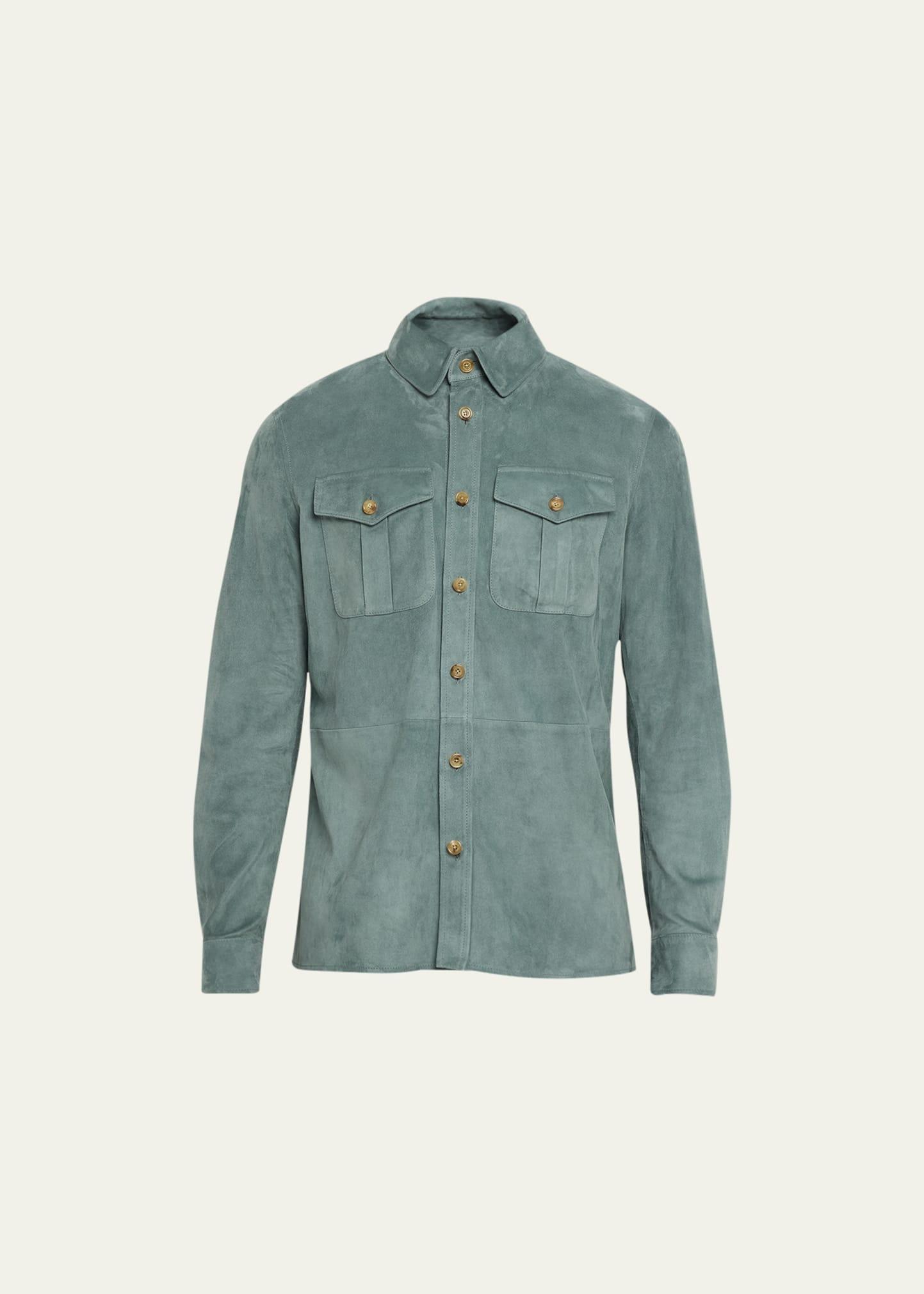 Mens Barron Suede Overshirt Product Image