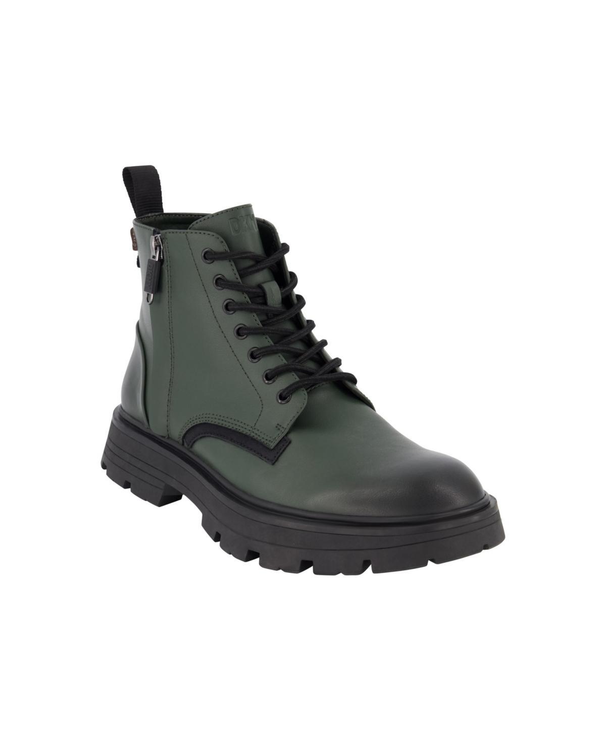 Dkny Mens Side Zip Lace Up Rubber Sole Work Boots Product Image