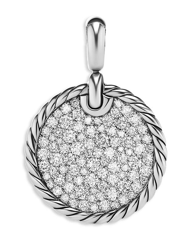 Womens DY Elements Disc Pendant With Pav Diamonds Product Image