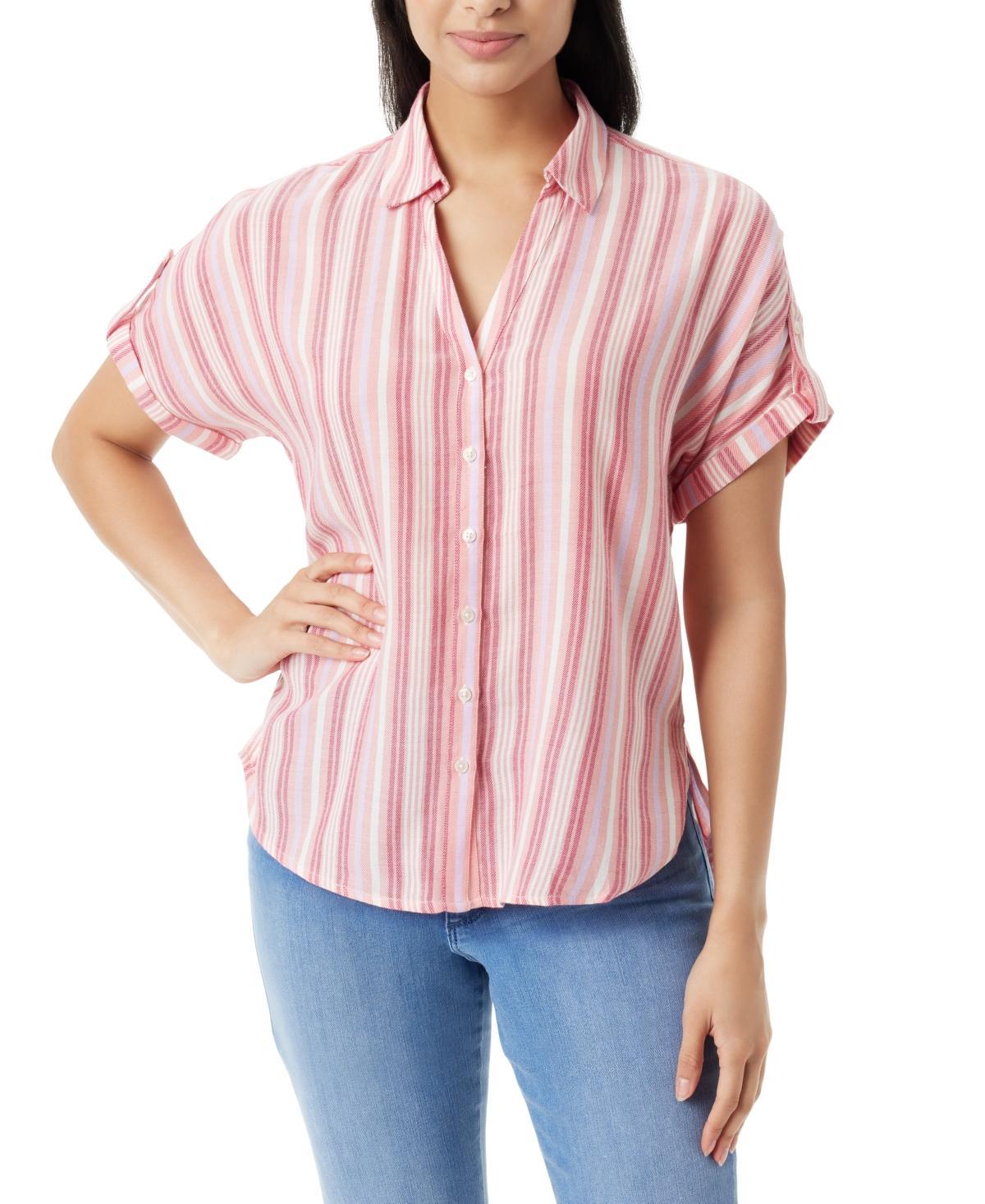 Women's Demi Short-Sleeve Button Front Shirt Product Image