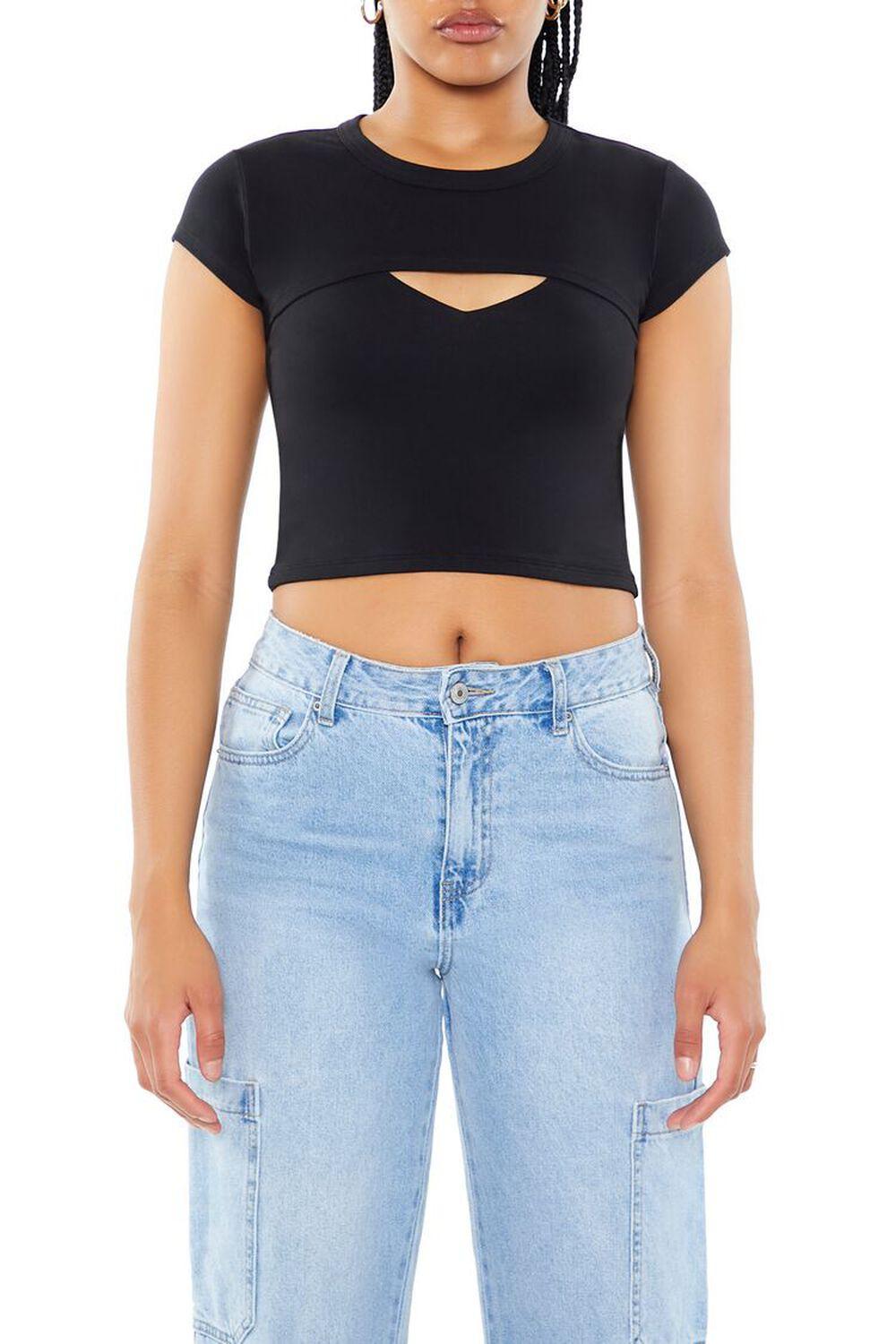 Layered Cutout Cropped Tee | Forever 21 product image