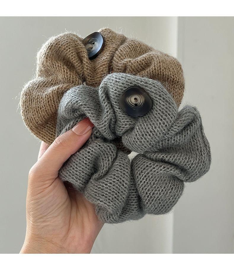 Buttoned Fabric Scrunchie Product Image